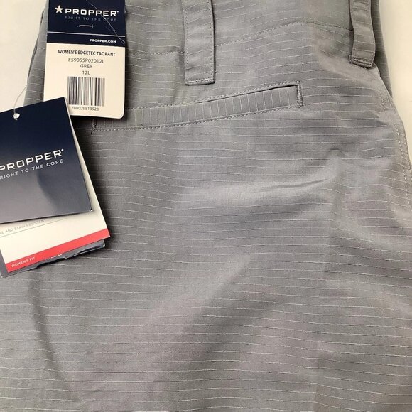 NWT Propper Womens Edgetec Tac Pant Cargo Snap Size 12L Gray High-Rise - Picture 10 of 12